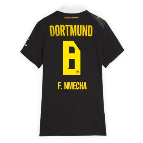 Borussia Dortmund Felix Nmecha #8 Maglia Gara Trasferta Repliche 2026-27 Donna Maniche Corte Borussia Dortmund Felix Nmecha #8 Maglia Gara Trasferta Repliche 2026-27 Donna Maniche Corte